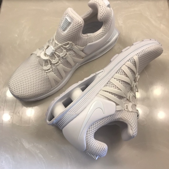 Sold**NEW Nike Shox Gravity Premium Triple White - Picture 2 of 6